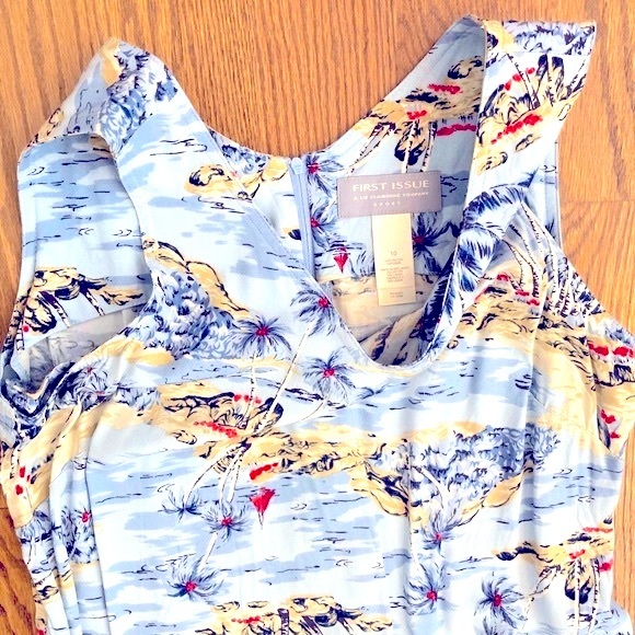 Worn once First Issue Hawaiian printed knee length dress - Picture 2 of 3